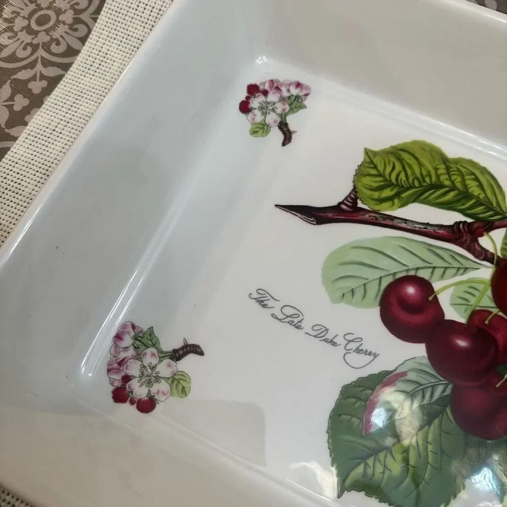 Portmeirion Pomona Late Duke Cherry‎ Rectangular Baking Dish Large 14” Porcelain
